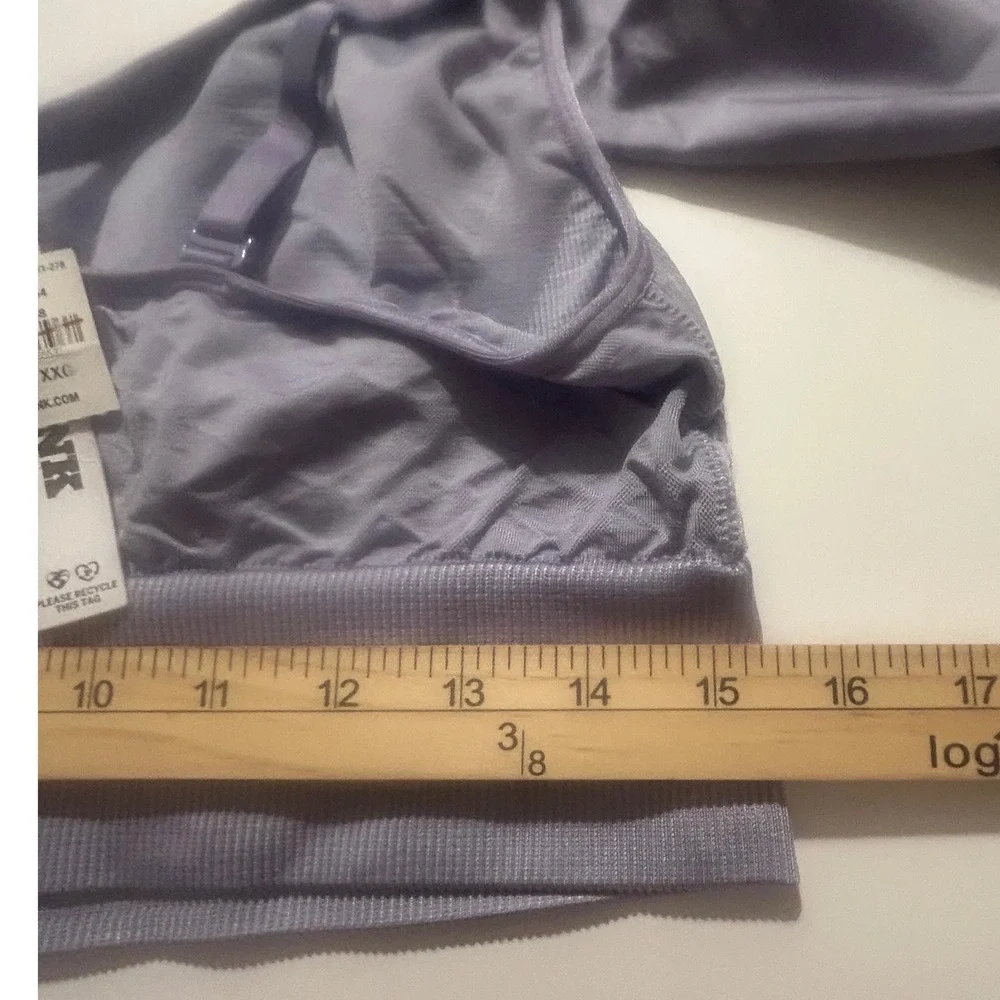 Victoria's Secret PINK Satin Seamless Leggings & Bralette Set Lavender XXL